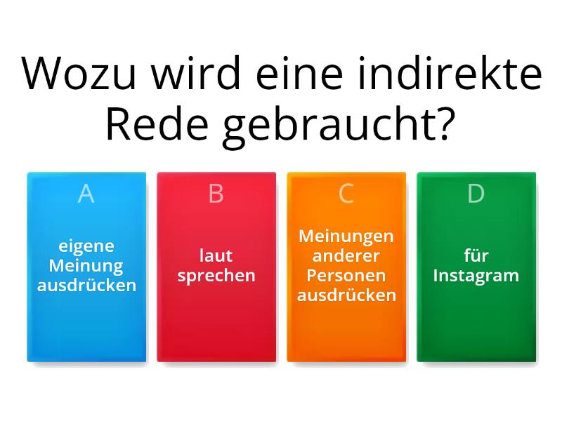 Indirekte Rede - Quiz