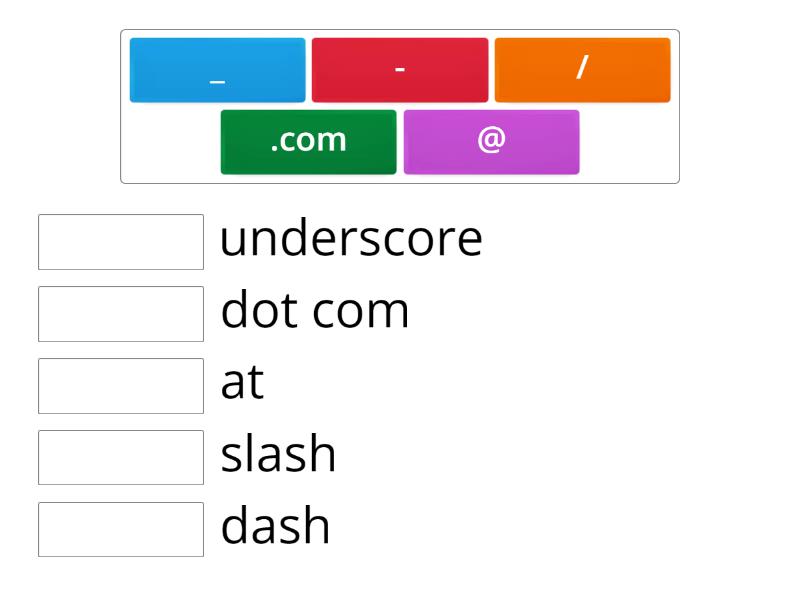 e-mail symbols - Match up