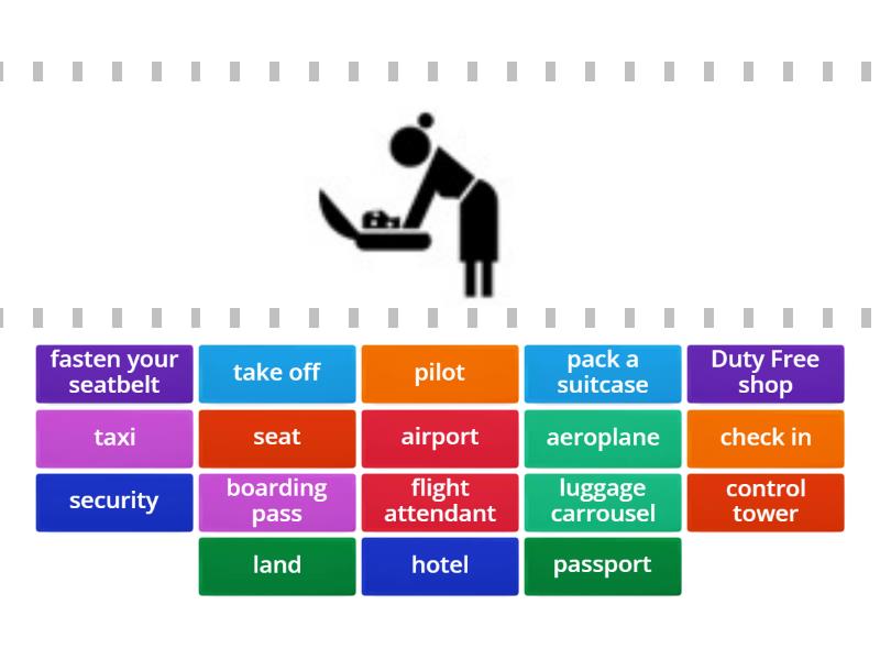airport vocabulary - Find the match