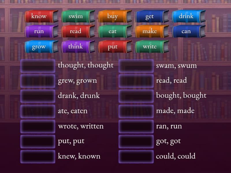 Spotlight 4. Irregular verbs 2. - Match up