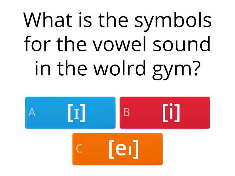 Vowel sounds in words - Quiz