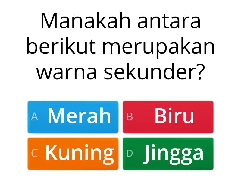 Latihan Pengukuhan Warna - Quiz