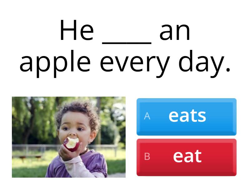 Third person singular (he, she, it) affirmative, negative, questions - Quiz