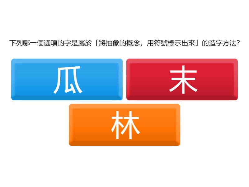 認識漢字造字法則3 - Quiz