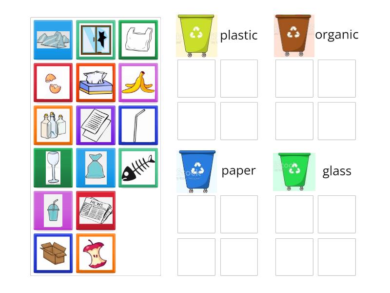 Recycling bins - Group sort
