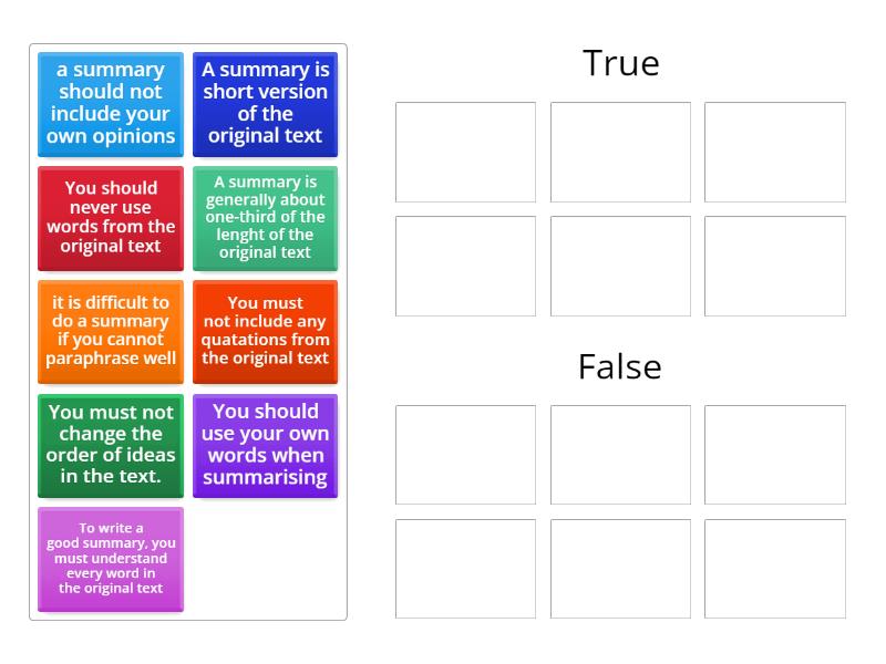 UNIT 7. Summary - Group sort