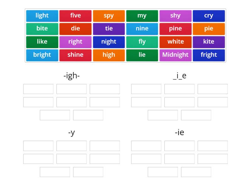 igh, ie,i_e,y - Group sort