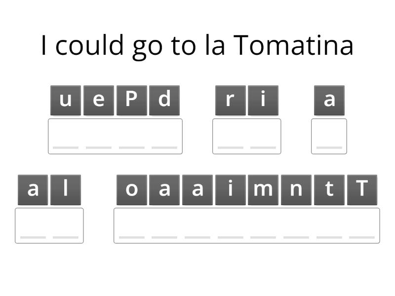 LA TOMATINA (ACTIVITIES) Anagram