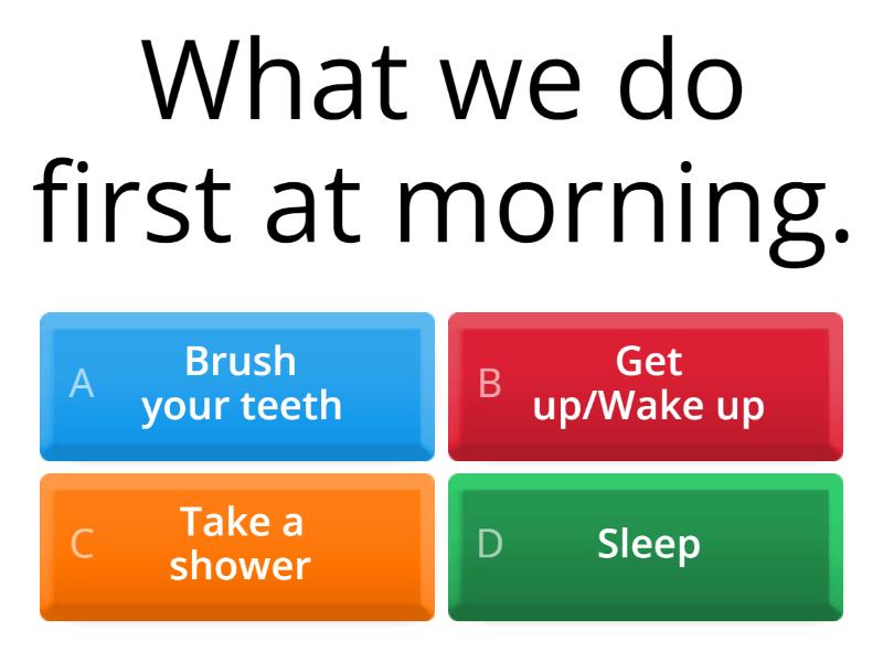 daily routines - Quiz