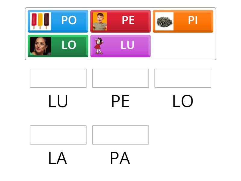UNE SÍLABAS Y FORMA PALABRAS - Une las parejas