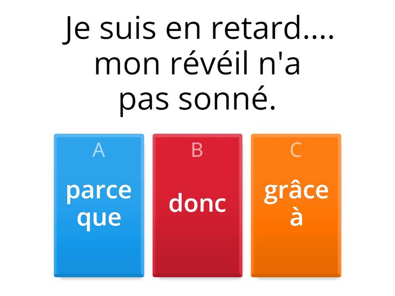 Cause et conséquence Quiz