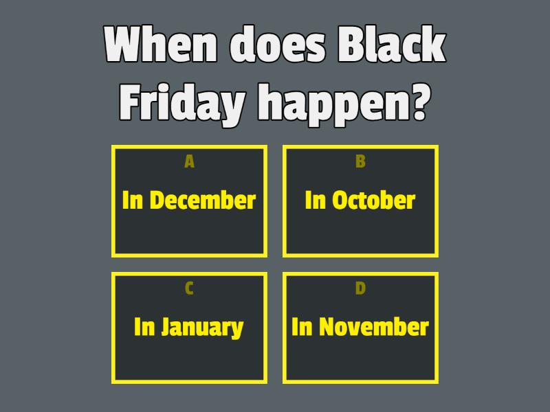 What is black friday quiz