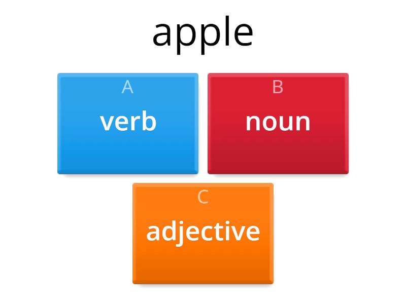 verb noun or adjective? Quiz