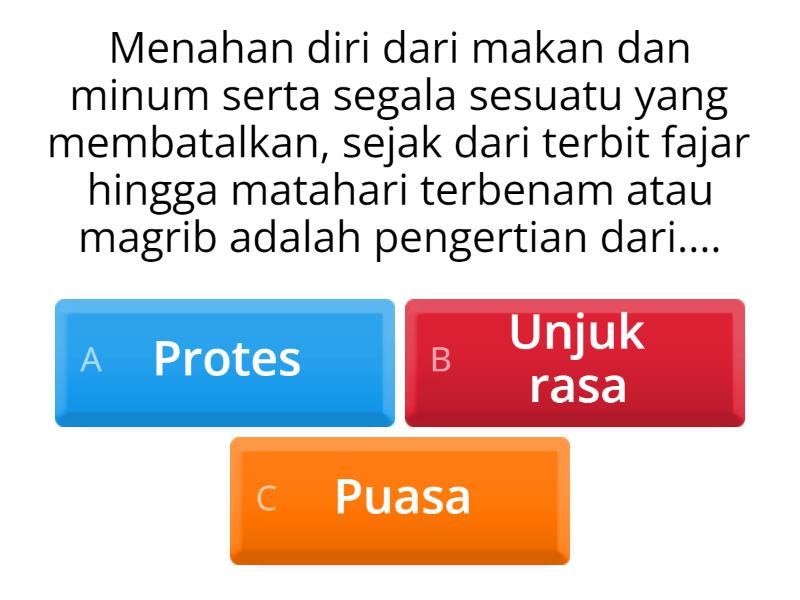 Bulan Ramadan Penuh Hikmah - Quiz