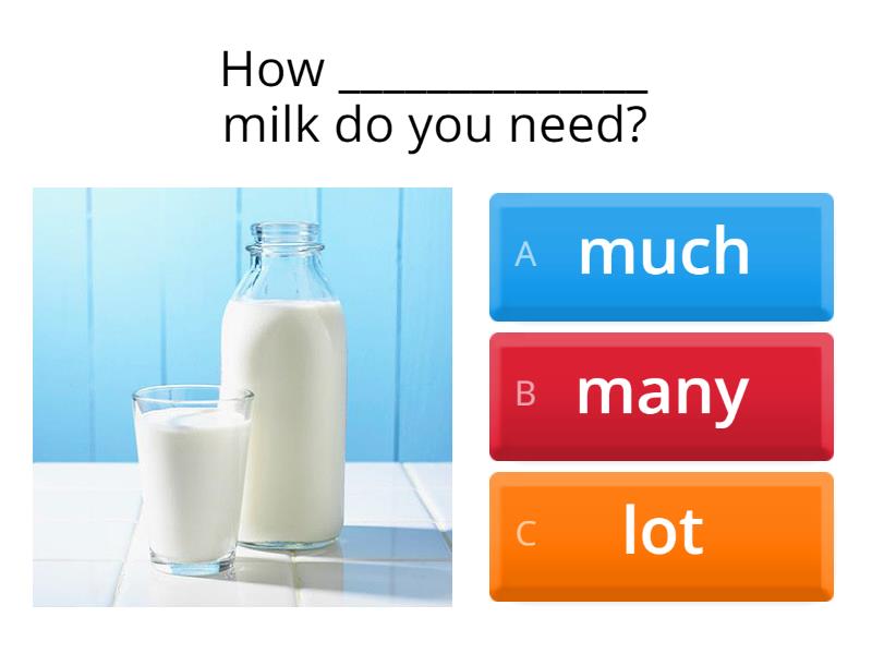 How Many/Much? / Some, Any, A Little, A Few, Lots of - Quiz