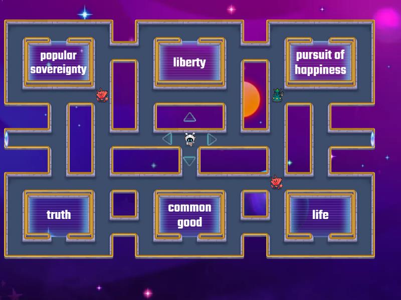 Core Democratic Values and Types of Government Review - Maze chase