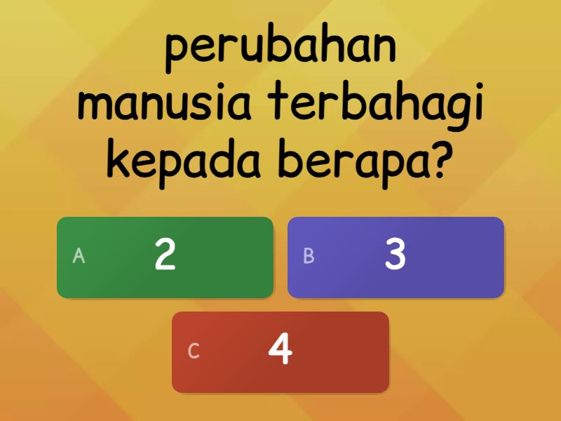 Perubahan Manusia - Quiz