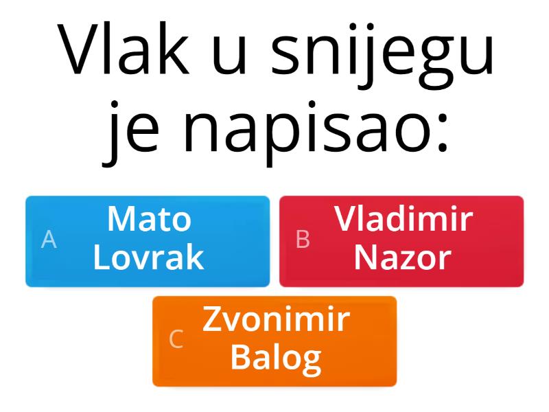 VLAK U SNIJEGU - Kviz