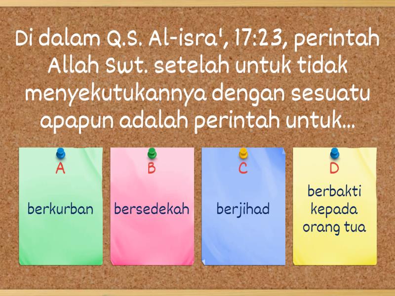 Patuh Dan Hormat Kepada Orang Tua Dan Guru - Quiz