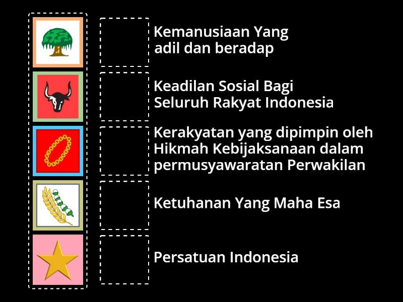 Simbol Pancasila Permainan Pencocokan 1743