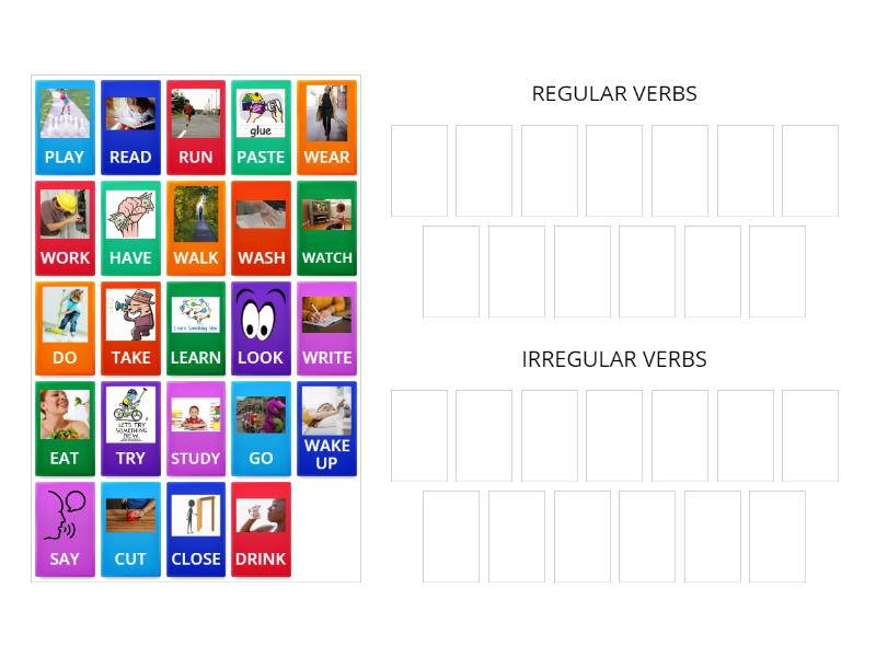 REGULAR & IRREGULAR VERBS - PAST SIMPLE - Ordenar por grupo