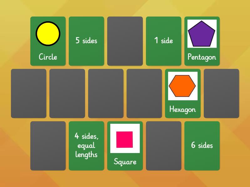 2D: How Many Sides? GAME - Matching pairs