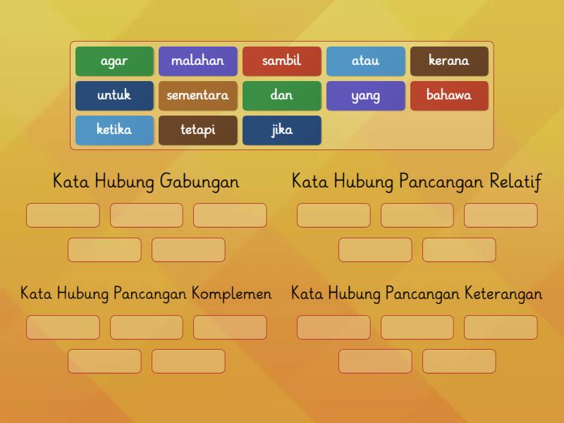 JENIS-JENIS KATA HUBUNG - Group Sort