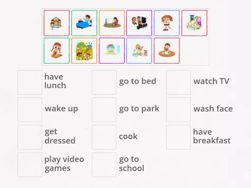 Daily routines - Match up