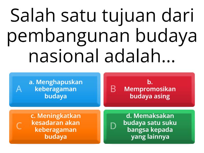 Budaya Nasional Sebagai Alat Pemersatu Bangsa - Quiz