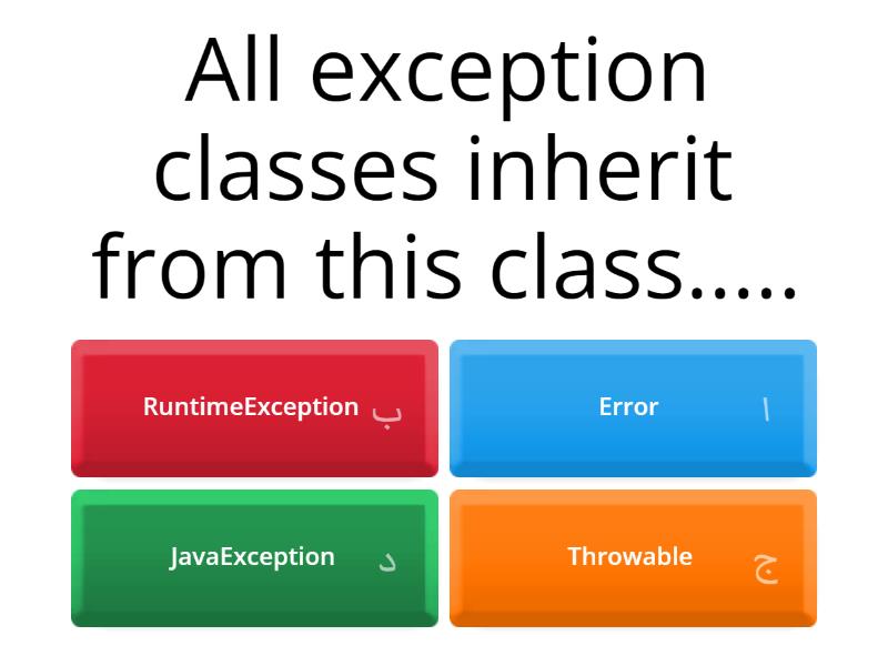 Exception Handling - Quiz