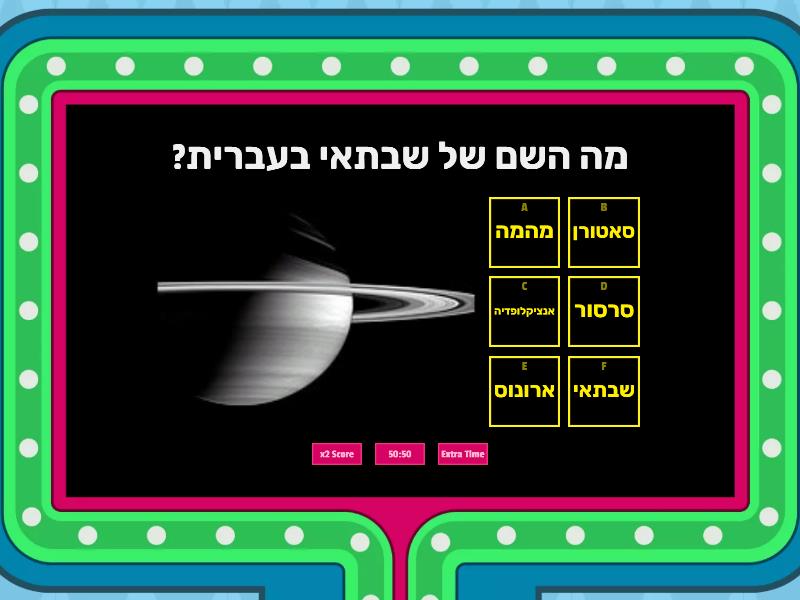 החידון הגדול על כוכב שבתאי - חידון טלויזיה