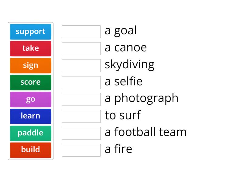 E5 PT2 revision Task 1 - Match up