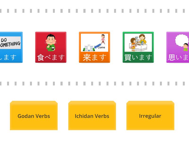 Japanese Verb Groups - Quick Recognition - Speed sorting