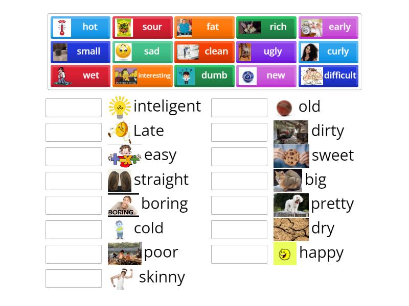 Antonyms - Match up