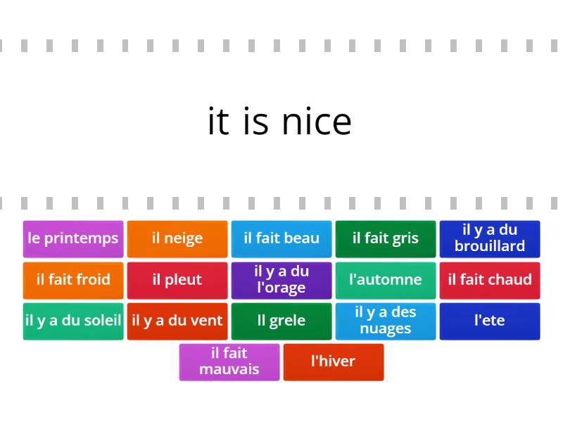 French Weather Find the match