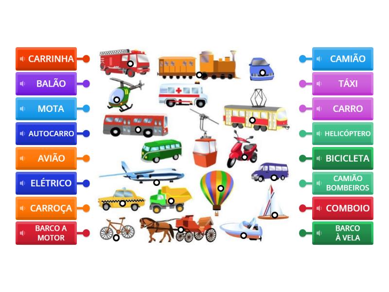 Meios de transporte - مخطط المربعات