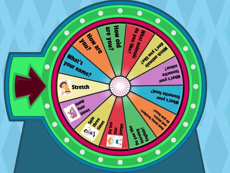 Cambridge Starters Speaking Questions - Spin the wheel
