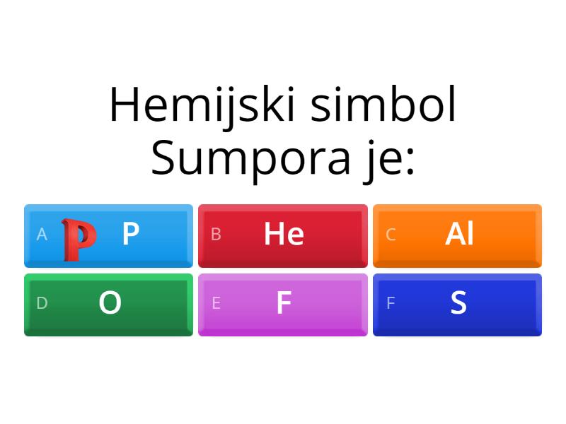 Hemijski simboli 8 razred - Quiz