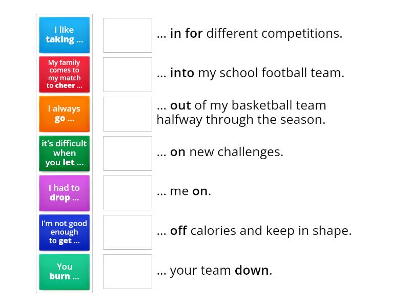 Focus 3 Unit 2 Phrasal Verbs 1 Review - Match up