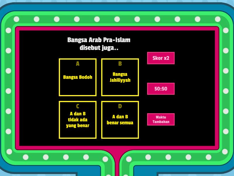 Quiz Tsaqafah "Bangsa Arab Pra-Islam Dan Tradisi Kesustraan" - Gameshow ...