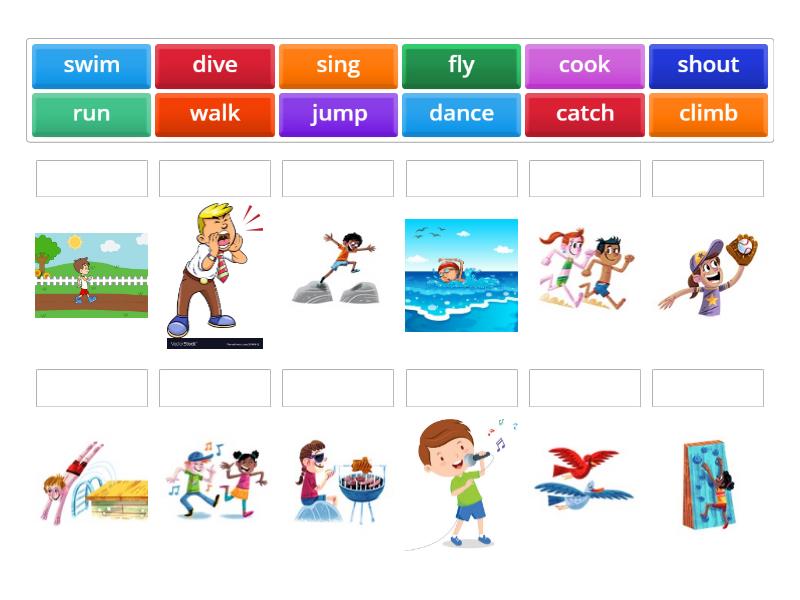 Shine On 2 Unit 5 Action Verbs - Match Up