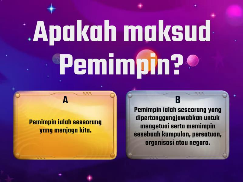 Pendidikan Islam Tahun 5 (Sayangi Pemimpin Kita) - Quiz