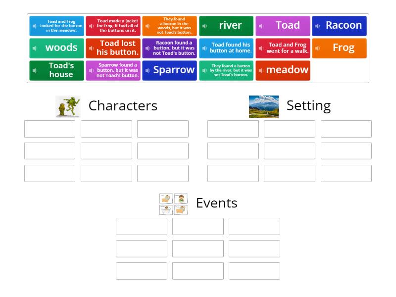 Story Elements - Group sort