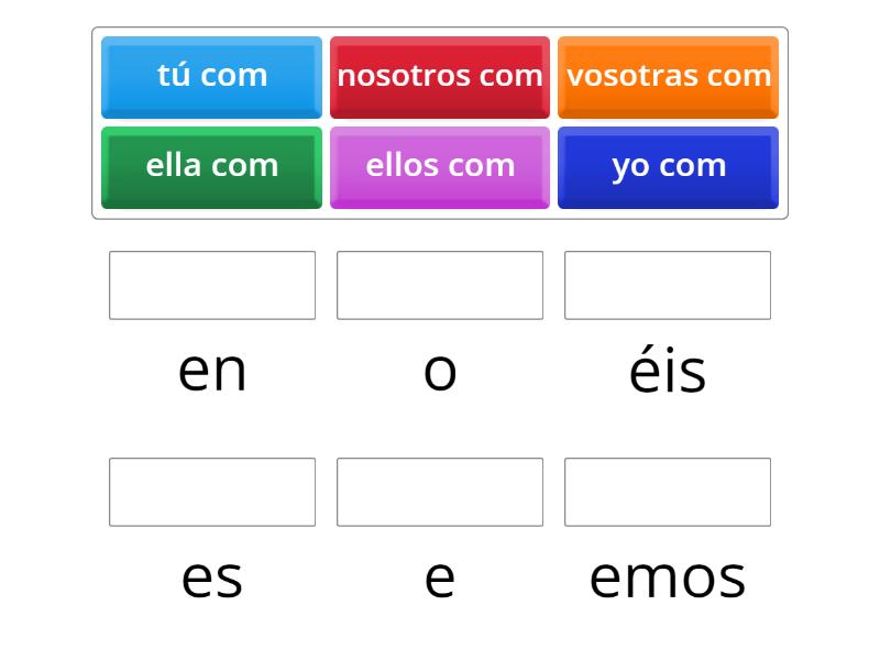 Comer presente indicativo - Match up