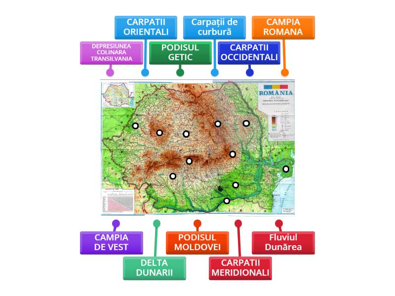 RELIEFUL ROMANIEI - Labelled Diagram