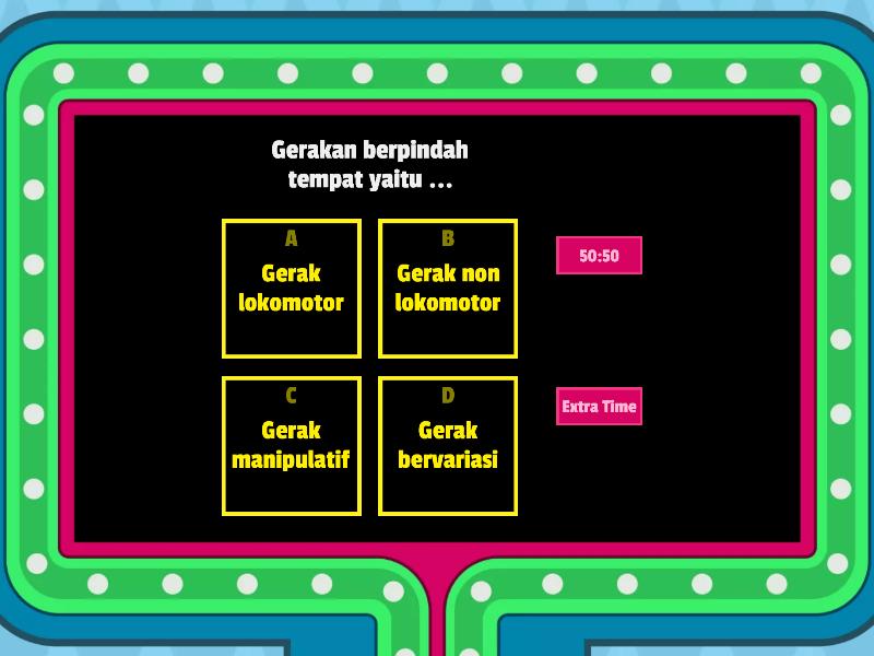 Quiz Gerak Lokomotor, Non Lokomotor Dan Manipulatif - Gameshow Quiz