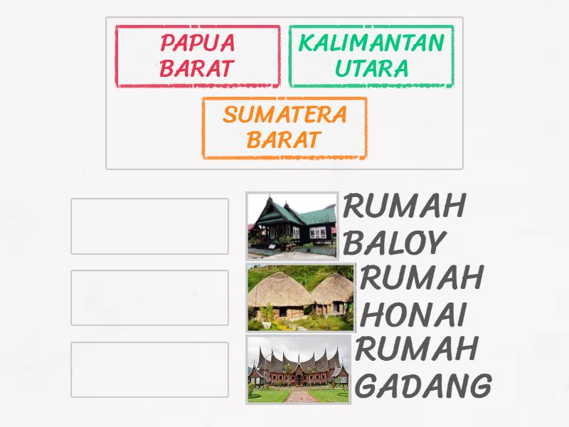 Carilah Pasangan Rumah Adat Dan Daerah Asal Berikut Ini Une Las