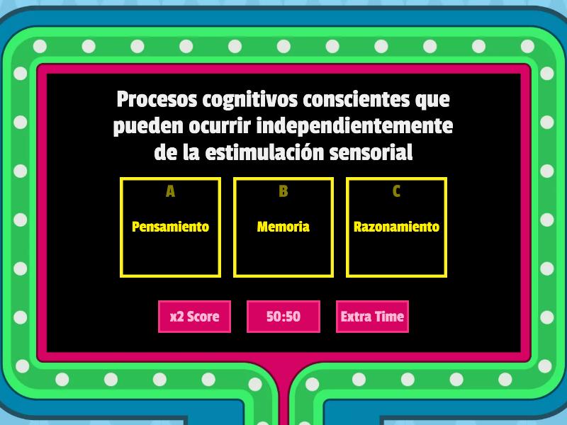 Pensamiento Y Razonamiento - Gameshow Quiz