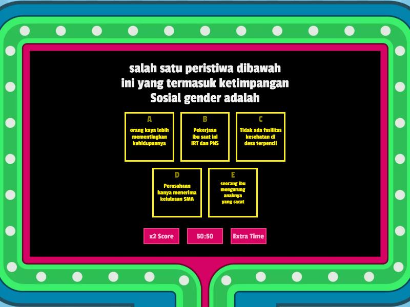 Quiz Globalisasi & Ketimpangan Sosial - Gameshow Quiz