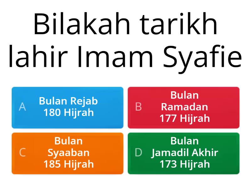 Kuiz Tajuk Imam Syafie Quiz